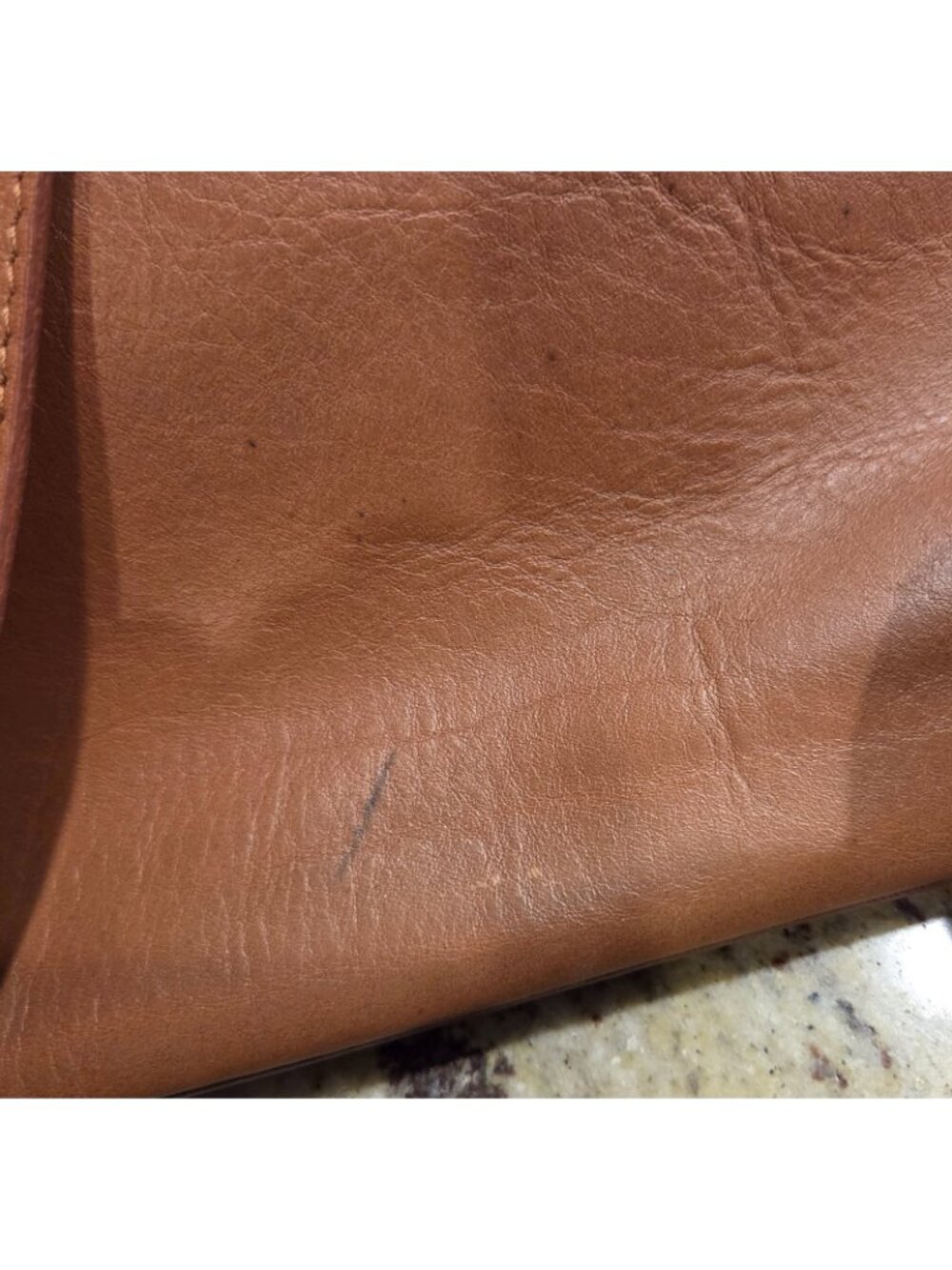 VELEZ Leather Backpack Bird Fabric Interior Brown - Picture 4 of 16